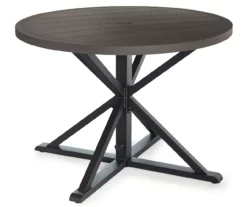 Sandpointe Dark Brown Steel Round Patio Dining Table -FurniHub Store 810557038 1