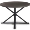 Sandpointe Dark Brown Steel Round Patio Dining Table -FurniHub Store 810557038