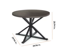 Sandpointe Dark Brown Steel Round Patio Dining Table -FurniHub Store 810557038 99 2