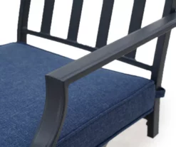 Rome Blue Cushioned Swivel Patio Dining Chairs, 4-Pack -FurniHub Store 810557269 4