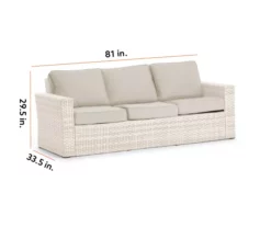 Broyhill Eagle Brooke All-Weather Wicker Cushioned Patio Sofa -FurniHub Store 810557274 1