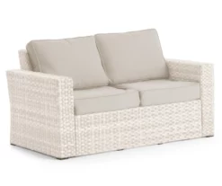 Broyhill Eagle Brooke All-Weather Wicker Cushioned Patio Loveseat 24 Broyhill Eagle Brooke All-Weather Wicker Cushioned Patio Loveseat -FurniHub Store 810557275
