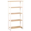 Dorm Essentials Oak & White 4-Shelf Bookcase -FurniHub Store 810559115 1
