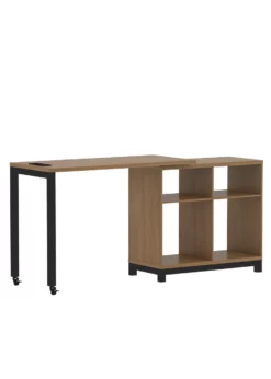 Real Living Seven Hills Metal & Melamine 4-Cube Pivot Desk With USB Charging -FurniHub Store 810561090 21 1