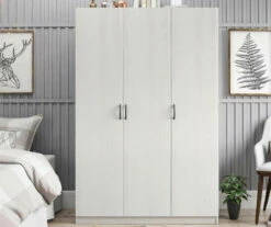 Ivory Oak 3-Door Storage Wardrobe -FurniHub Store 810561398 1