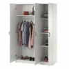 Ivory Oak 3-Door Storage Wardrobe -FurniHub Store 810561398 4