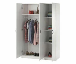 Ivory Oak 3-Door Storage Wardrobe -FurniHub Store 810561398 41