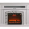 62" Grand White Faux Marble Electric Fireplace -FurniHub Store 810570728 1