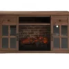 54" Walnut Glass Door Electric Fireplace Console -FurniHub Store 810571210