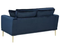 Macleary Navy Loveseat -FurniHub Store 810573760 3 1