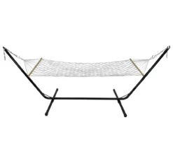 Northlight White Lattice Macrame Single Hammock -FurniHub Store 810576012 1
