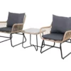 Santa Cruz 3-Piece Rattan Cushioned Patio Chair & Side Table Set -FurniHub Store 810576018
