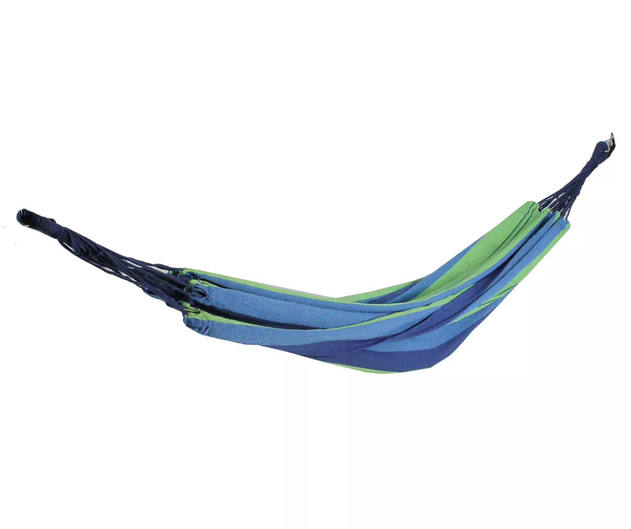 Northlight Blue & Green Stripe Woven Double Brazilian Hammock 3 Northlight Blue & Green Stripe Woven Double Brazilian Hammock