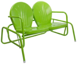 Northlight Lime Green 2-Person Glider Bench -FurniHub Store 810576087 2