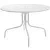 Northlight White Round Metal Dining Table -FurniHub Store 810576180