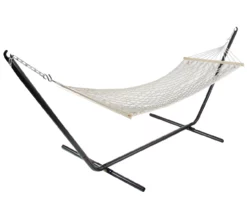 Northlight Ivory Macrame Single Hammock -FurniHub Store 810576248 1