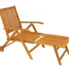 Northlight Light Brown Acacia Wood Patio Chaise Lounge -FurniHub Store 810576291