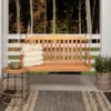Honey Brown Hardwood Porch Swing -FurniHub Store 810581395