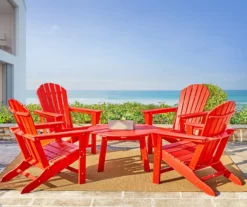 Glitzhome 5-Piece Adirondack Outdoor Chair & Coffee Table Set -FurniHub Store 810581949 2