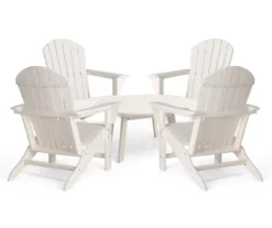 Glitzhome 5-Piece Adirondack Outdoor Chair & Coffee Table Set -FurniHub Store 810581950 1