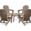 Glitzhome 5-Piece Adirondack Outdoor Chair & Coffee Table Set -FurniHub Store 810582012 1