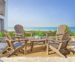 Glitzhome 5-Piece Adirondack Outdoor Chair & Coffee Table Set -FurniHub Store 810582012 2