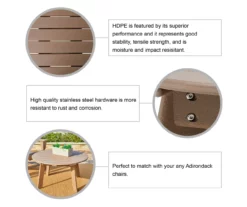 Glitzhome 5-Piece Adirondack Outdoor Chair & Coffee Table Set -FurniHub Store 810582012 6