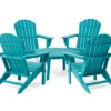 Glitzhome 5-Piece Adirondack Outdoor Folding Chair & Coffee Table Set -FurniHub Store 810582015 1
