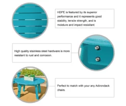 Glitzhome 5-Piece Adirondack Outdoor Folding Chair & Coffee Table Set -FurniHub Store 810582015 6