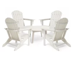 Glitzhome 5-Piece Adirondack Outdoor Folding Chair & Coffee Table Set -FurniHub Store 810582016 1