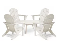 Glitzhome 5-Piece Adirondack Outdoor Folding Chair & Coffee Table Set -FurniHub Store 810582017 1