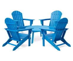 Glitzhome 5-Piece Adirondack Outdoor Folding Chair & Coffee Table Set -FurniHub Store 810582018 1
