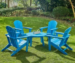 Glitzhome 5-Piece Adirondack Outdoor Folding Chair & Coffee Table Set -FurniHub Store 810582018 3