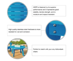 Glitzhome 5-Piece Adirondack Outdoor Folding Chair & Coffee Table Set -FurniHub Store 810582018 6