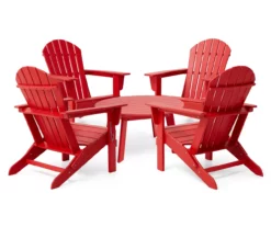 Glitzhome 5-Piece Adirondack Outdoor Folding Chair & Coffee Table Set -FurniHub Store 810582020 1