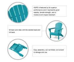 Glitzhome Adirondack Outdoor Folding Chairs, 2-Pack -FurniHub Store 810582224 4