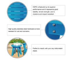 Glitzhome Adirondack Outdoor Side Table -FurniHub Store 810582311 5