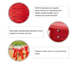 Glitzhome Adirondack Outdoor Side Table -FurniHub Store 810582316 5