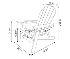 Glitzhome Adirondack Outdoor Folding Chairs, 2-Pack -FurniHub Store 810582327 6