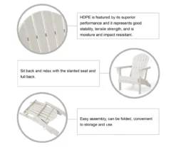 Glitzhome Adirondack Outdoor Folding Chairs, 2-Pack -FurniHub Store 810582333 4