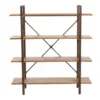 Medium Mango Open 4-Shelf Bookcase -FurniHub Store 810583046