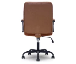 Camel Brown Vegan Leather Office Chair -FurniHub Store 810583520 A2 1
