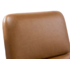 Camel Brown Vegan Leather Office Chair -FurniHub Store 810583520 A8 3