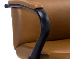 Camel Brown Vegan Leather Office Chair -FurniHub Store 810583520 A8 4