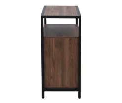Walnut Chevron 2-Door Storage Cabinet -FurniHub Store 810584249 A8