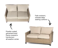 Broyhill Yorktown All-Weather Wicker Cushioned Patio Loveseat -FurniHub Store 810585405 X0 1