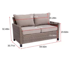 Broyhill Yorktown All-Weather Wicker Cushioned Patio Loveseat -FurniHub Store 810585405 X0 2