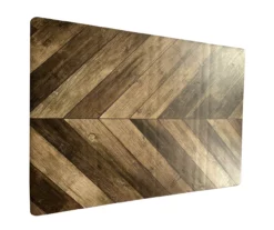 Brown Chevron Wood Print PVC Desk Mat, (34" X 47") -FurniHub Store 810586420 3