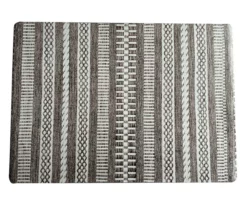 Gray & White Geo Stripe PVC Desk Mat, (34" X 47") -FurniHub Store 810586481 1