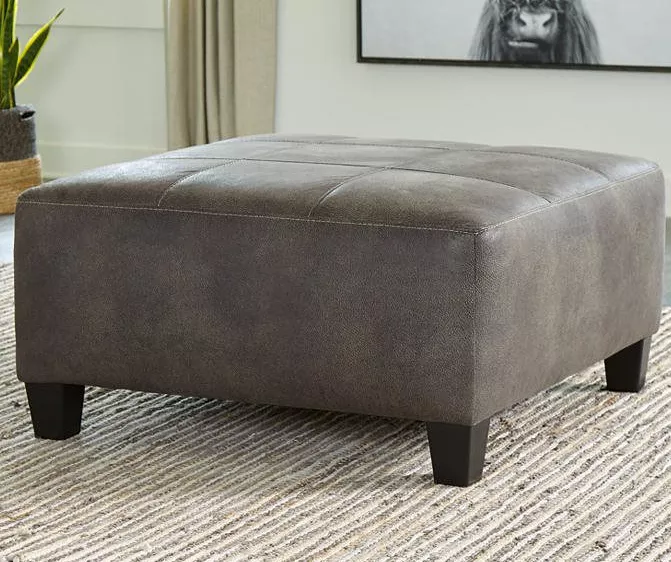 Signature Design By Ashley Navi Faux Leather Oversized Accent Ottoman 5 Signature Design By Ashley Navi Faux Leather Oversized Accent Ottoman - Image 3
